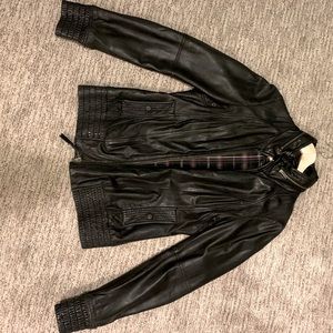 Aritzia Mackage Black Lambskin Leather Jacket Med